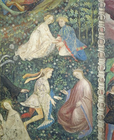 Lovers in a garden in May by Maestro Venceslao